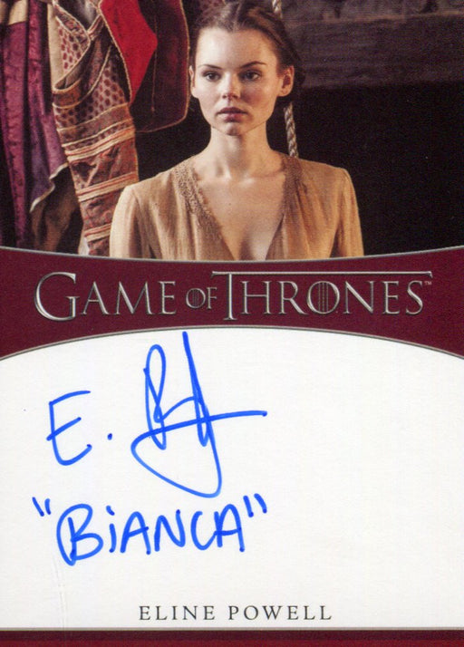 Game of Thrones Iron Anniversary 2 Eline Powell as Bianca Autograph Card   - TvMovieCards.com