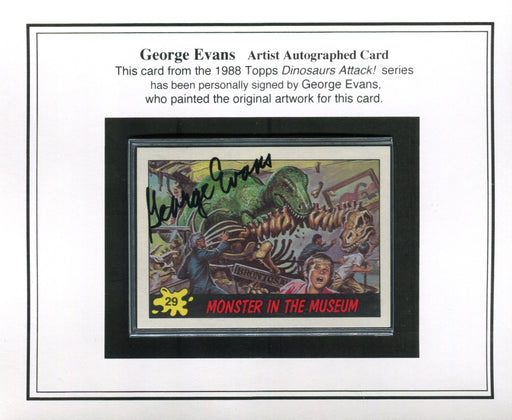 Dinosaurs Attack 1988 Topps Artist George Evans Autograph Card #29   - TvMovieCards.com