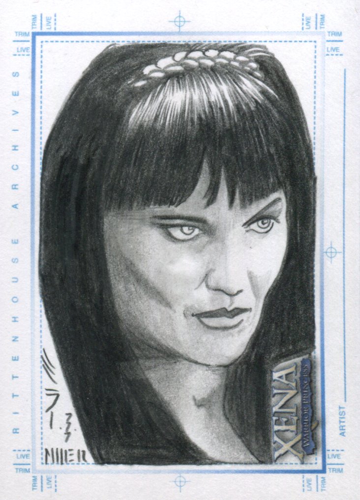 Xena Art & Images Sketch Card by Steven Miller Xena   - TvMovieCards.com