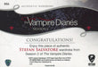 Vampire Diaries Season Two Stefan Salvatore Wardrobe Costume Card M6   - TvMovieCards.com