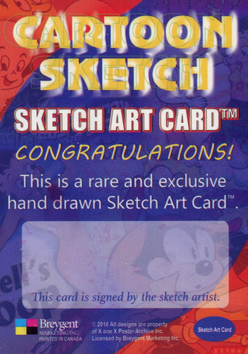 Cartoon Sketch Art Artist Autographed Sketch Art Card 5a   - TvMovieCards.com