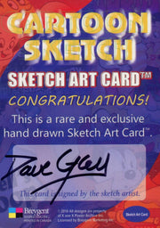 Cartoon Sketch Art Artist Autographed Sketch Art Card 6a   - TvMovieCards.com