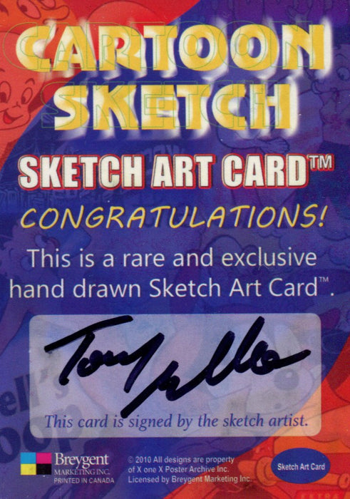Cartoon Sketch Art Artist Autographed Sketch Art Card 7a   - TvMovieCards.com