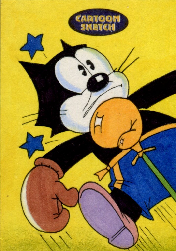 Cartoon Sketch Art Artist Autographed Sketch Art Card 3b   - TvMovieCards.com