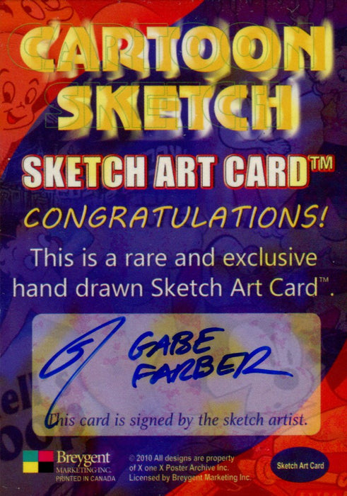 Cartoon Sketch Art Artist Autographed Sketch Art Card 3b   - TvMovieCards.com