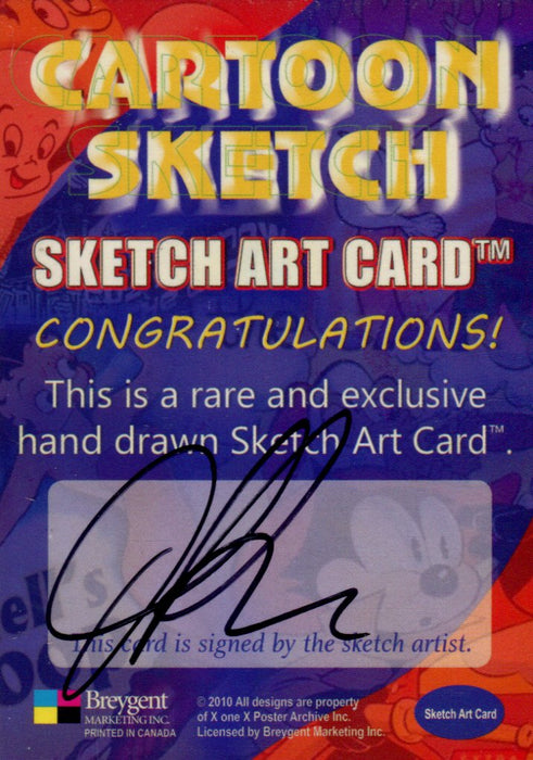 Cartoon Sketch Art Artist Autographed Sketch Art Card 6b   - TvMovieCards.com