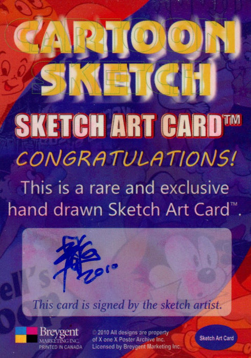 Cartoon Sketch Art Artist Autographed Sketch Art Card 8b   - TvMovieCards.com
