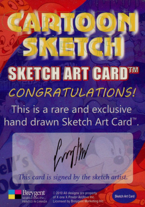 Cartoon Sketch Art Artist Autographed Sketch Art Card 10b   - TvMovieCards.com