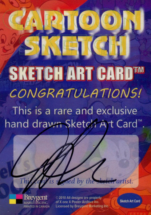 Cartoon Sketch Art Artist Autographed Sketch Art Card 17b   - TvMovieCards.com