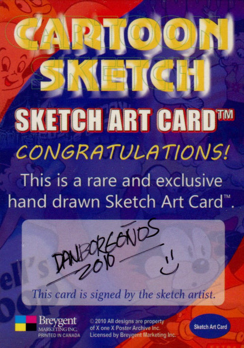 Cartoon Sketch Art Artist Autographed Sketch Art Card 4c   - TvMovieCards.com