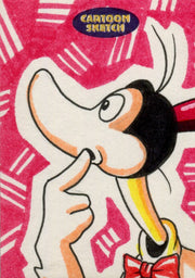 Cartoon Sketch Art Artist Autographed Sketch Art Card 6c   - TvMovieCards.com