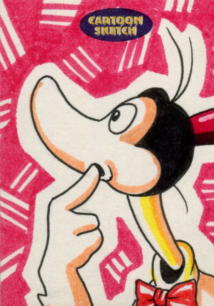 Cartoon Sketch Art Artist Autographed Sketch Art Card 6c   - TvMovieCards.com