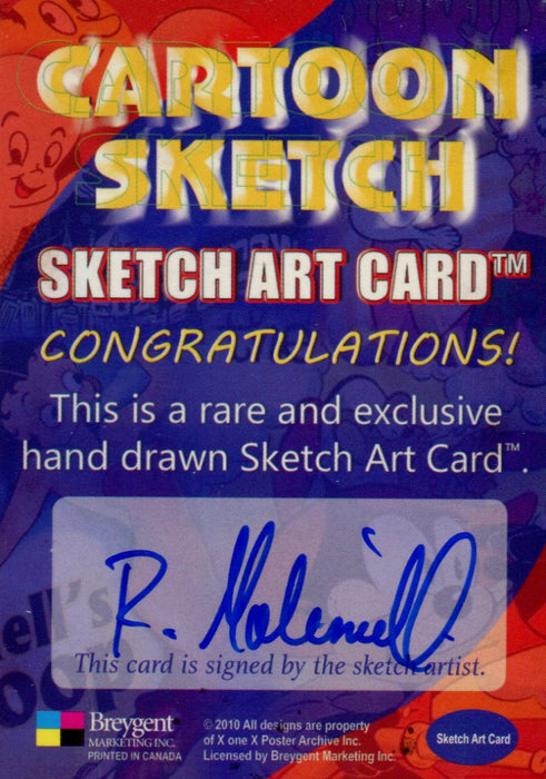 Cartoon Sketch Art Artist Autographed Sketch Art Card 8c   - TvMovieCards.com