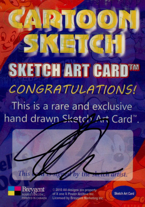 Cartoon Sketch Art Artist Autographed Sketch Art Card 11c   - TvMovieCards.com