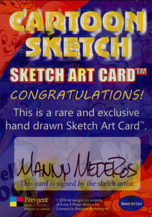 Cartoon Sketch Art Artist Autographed Sketch Art Card 14c   - TvMovieCards.com