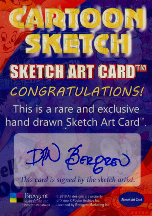 Cartoon Sketch Art Artist Autographed Sketch Art Card 15c   - TvMovieCards.com