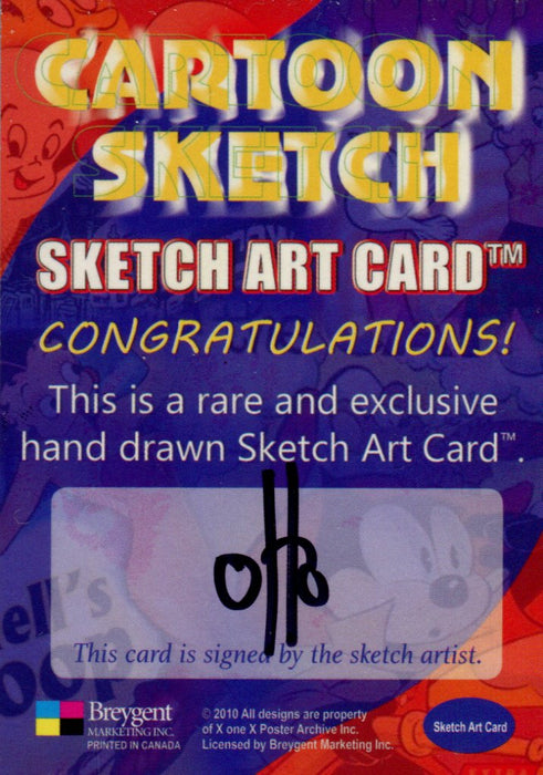 Cartoon Sketch Art Artist Autographed Sketch Art Card 18c   - TvMovieCards.com