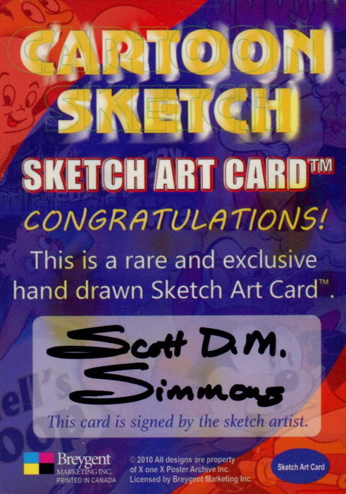 Cartoon Sketch Art Artist Autographed Sketch Art Card 19c   - TvMovieCards.com