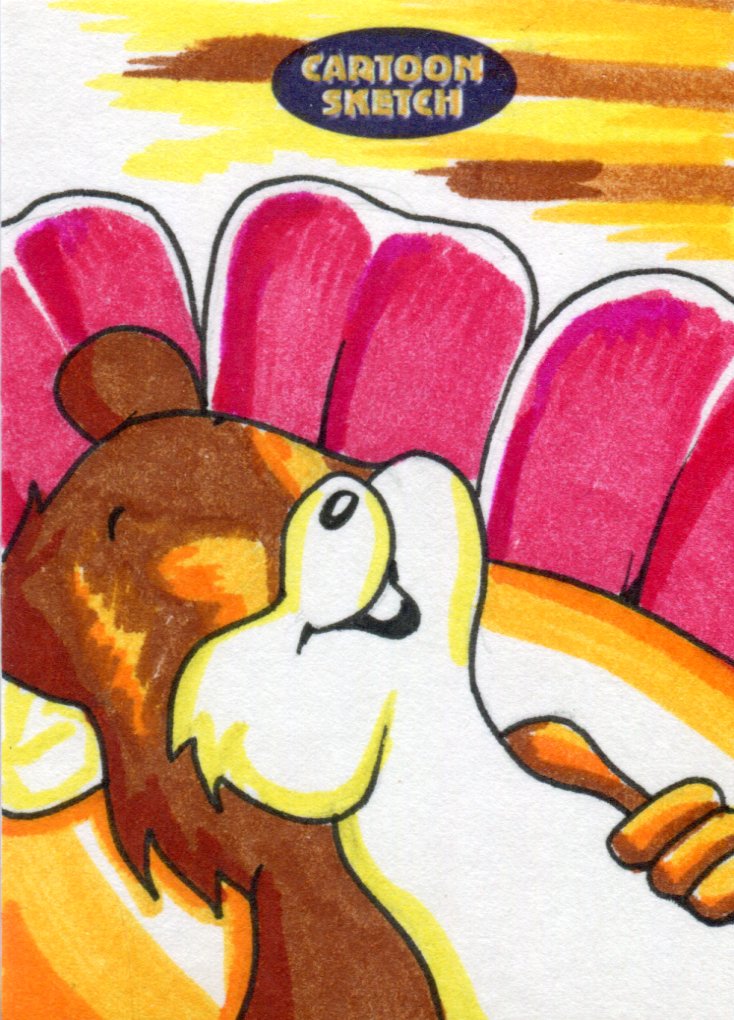Cartoon Sketch Art Artist Autographed Sketch Art Card 2d   - TvMovieCards.com