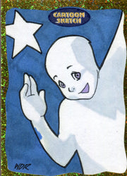 Cartoon Sketch Art Artist Autographed Sketch Art Card 3d   - TvMovieCards.com