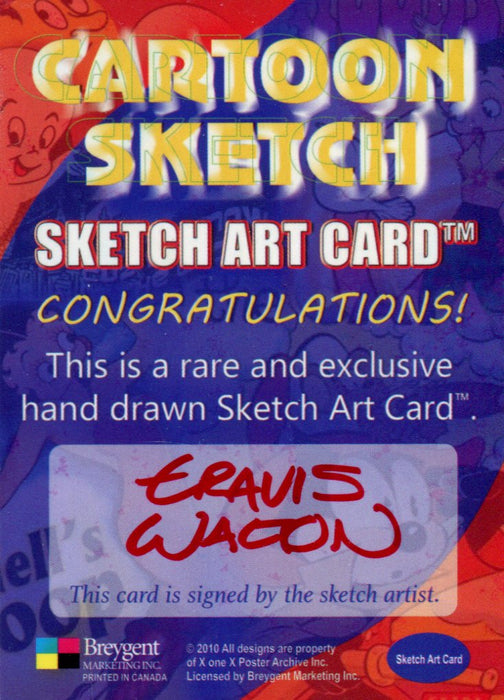 Cartoon Sketch Art Artist Autographed Sketch Art Card 5d   - TvMovieCards.com