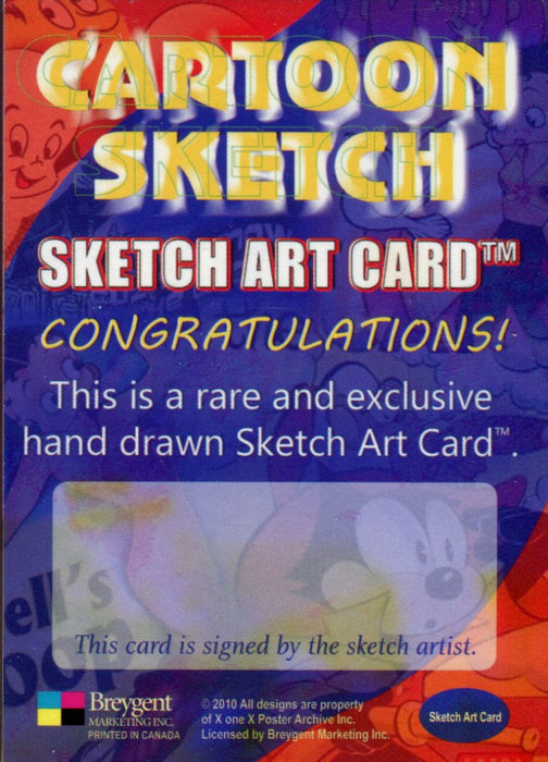 Cartoon Sketch Art Artist Autographed Sketch Art Card 7d   - TvMovieCards.com