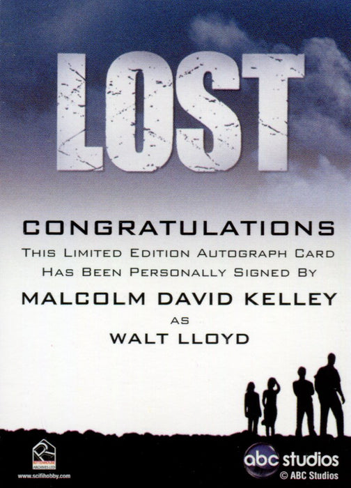 Lost Archives 2010 Malcolm David Kelley as Walt Lloyd Autograph Card   - TvMovieCards.com