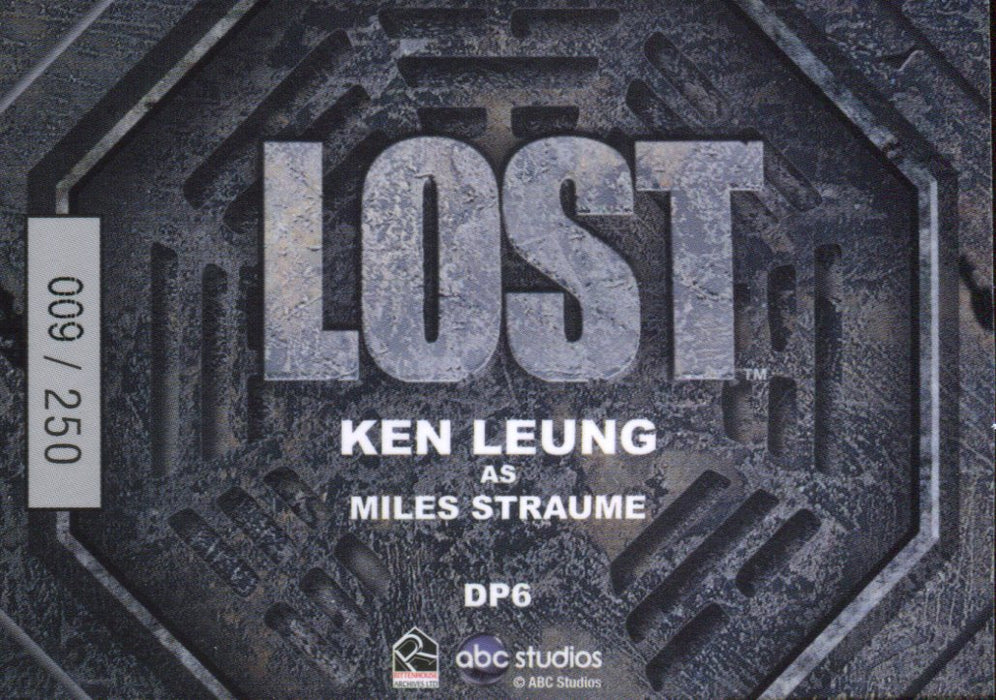 Lost Archives 2010 Dharma Patch Costume Card DP6 Ken Leung as Miles Straume   - TvMovieCards.com
