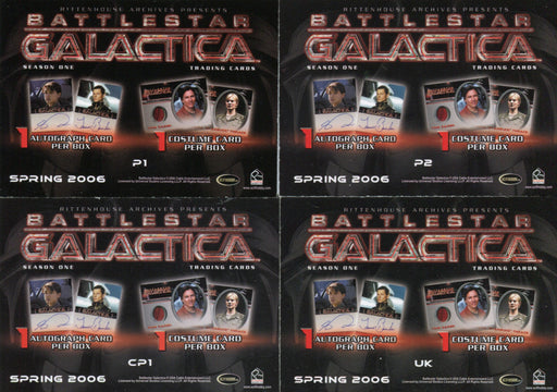Battlestar Galactica Season One Promo Card Lot 4 Cards P1 P2 CP1 UK   - TvMovieCards.com