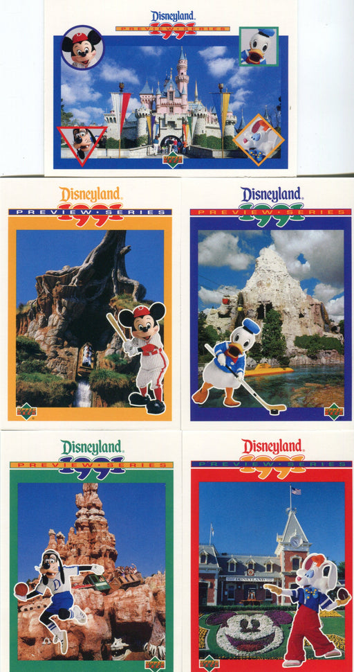 Disneyland 1991 Preview Trading Card Set 5 Cards Upper Deck 1991   - TvMovieCards.com