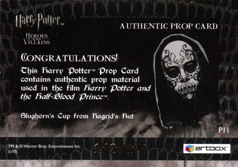 Harry Potter Heroes & Villains Slughorn's Cup Prop Card P11 HP #142/170   - TvMovieCards.com