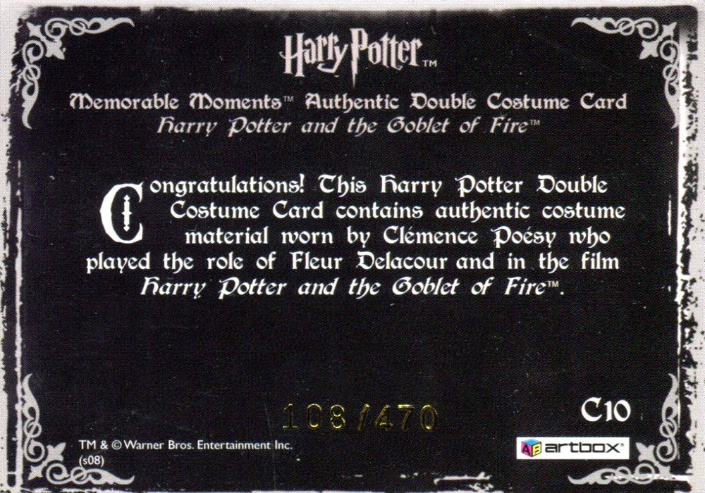 Harry Potter Memorable Moments 2 Fleur Double Costume Card HP C10 #108/470   - TvMovieCards.com