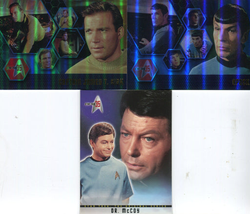 Star Trek 35th Anniversary HoloFEX Promo 3 Card Set P1 P2 P3 Rittenhouse 2001   - TvMovieCards.com