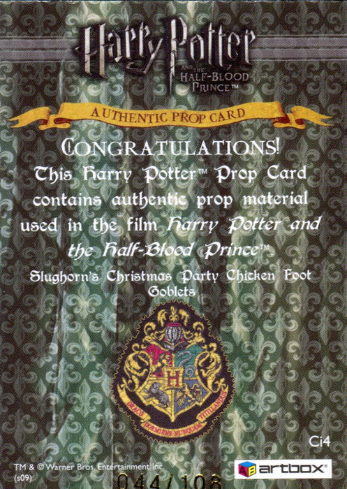 Harry Potter Half Blood Prince Chicken Foot Goblets Prop Card HP Ci4 #044/108   - TvMovieCards.com