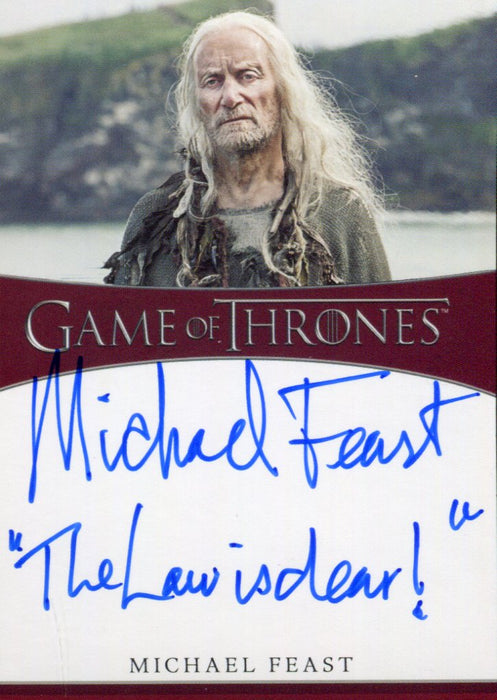 Game of Thrones Iron Anniversary 2 Michael Feast as Aeron Greyjoy Autograph Card   - TvMovieCards.com