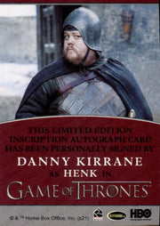 Game of Thrones Iron Anniversary 2 Danny Kirrane as Henk Autograph Card   - TvMovieCards.com