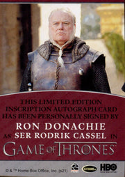 Game of Thrones Iron Anniversary 2 Ron Donachie as Rodrik Cassel Autograph Card   - TvMovieCards.com