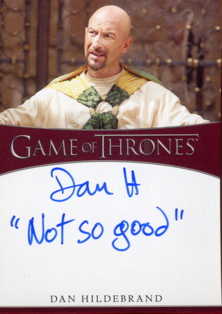 Game of Thrones Iron Anniversary 2 Dan Hildebrand Autograph Card   - TvMovieCards.com