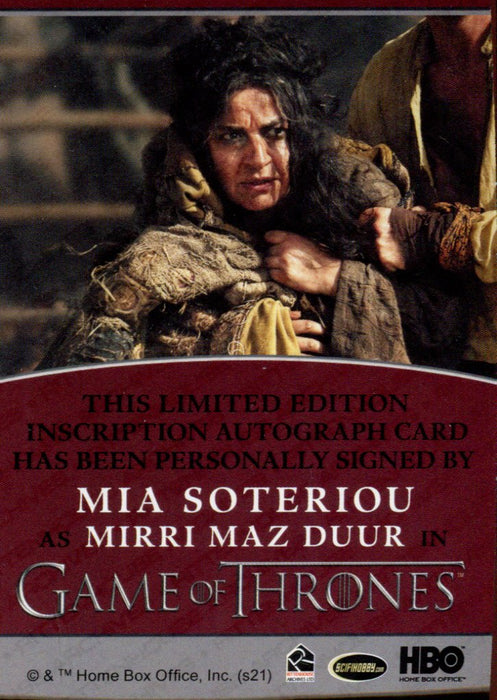 Game of Thrones Iron Anniversary 2 Mia Soteriou Autograph Card   - TvMovieCards.com