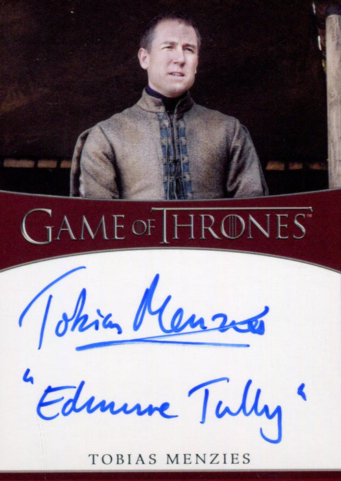 Game of Thrones Iron Anniversary 2 Tobias Menzies Edmure Tully Autograph Card   - TvMovieCards.com