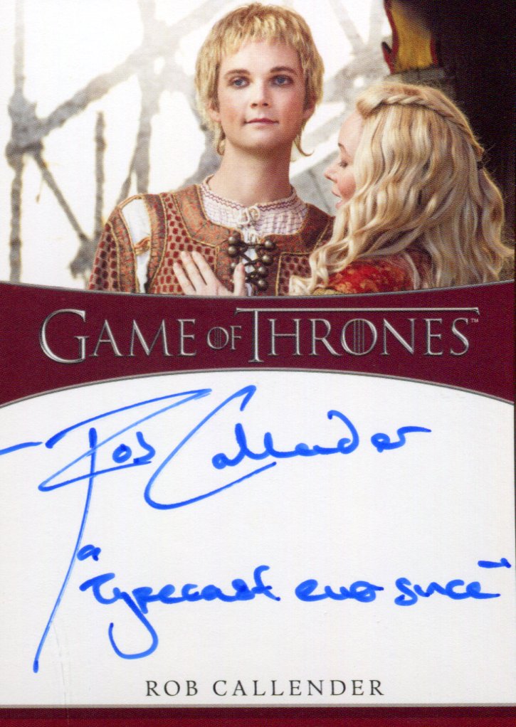 Game of Thrones Iron Anniversary 2 Rob Callender as Clarenzo Autograph Card   - TvMovieCards.com