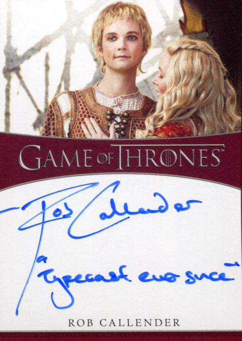 Game of Thrones Iron Anniversary 2 Rob Callender as Clarenzo Autograph Card   - TvMovieCards.com