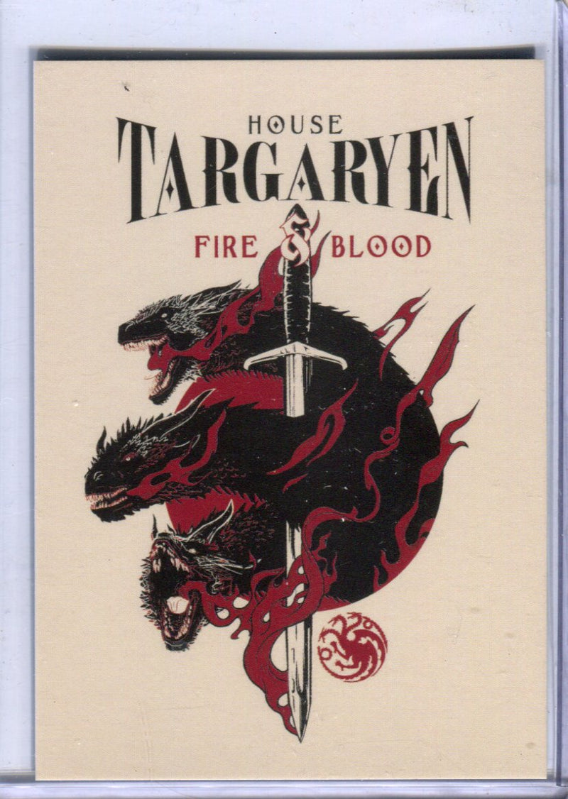 Game of Thrones Iron Anniversary 2 House Targaryen Case Topper Chase Card CT2   - TvMovieCards.com