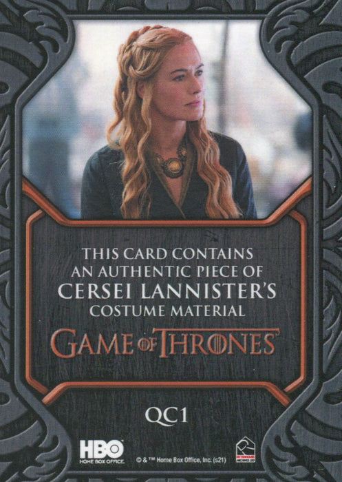 Game of Thrones Iron Anniversary 2 Cersei Lannister Costume Card QC1   - TvMovieCards.com