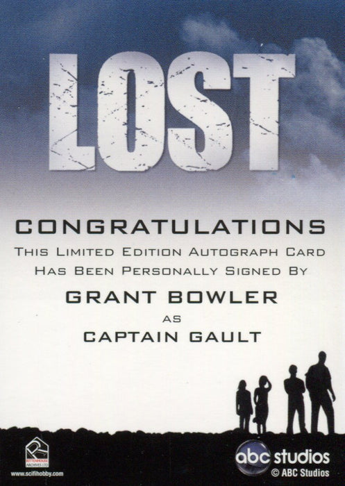 Lost Archives 2010 Grant Bowler as Captain Gault Autograph Card   - TvMovieCards.com