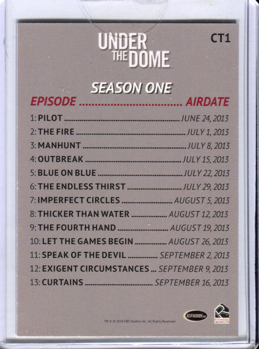Under the Dome Season 1 "Don't Halve a Cow" Case Topper Chase Card CT1   - TvMovieCards.com