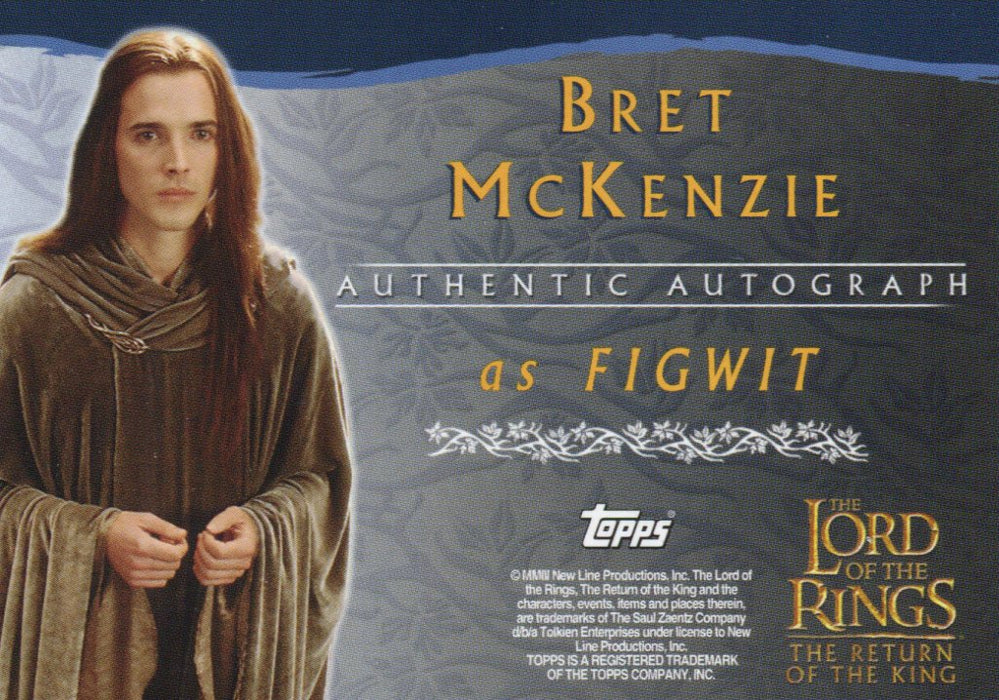 Lord of The Rings Return of the King Bret McKenzie as Figwit Autograph Card LOTR   - TvMovieCards.com