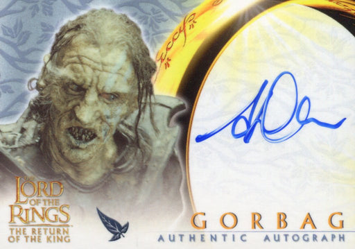 Lord of The Rings Return of the King Stephen Ure as Gorbag Autograph Card LOTR   - TvMovieCards.com