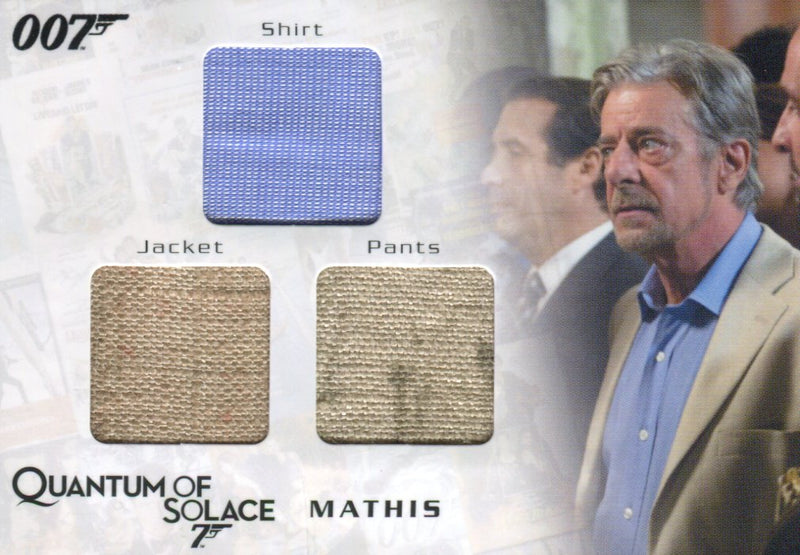 James Bond 2009 Archives Mathis Triple Relic Card QC09 #123/900   - TvMovieCards.com