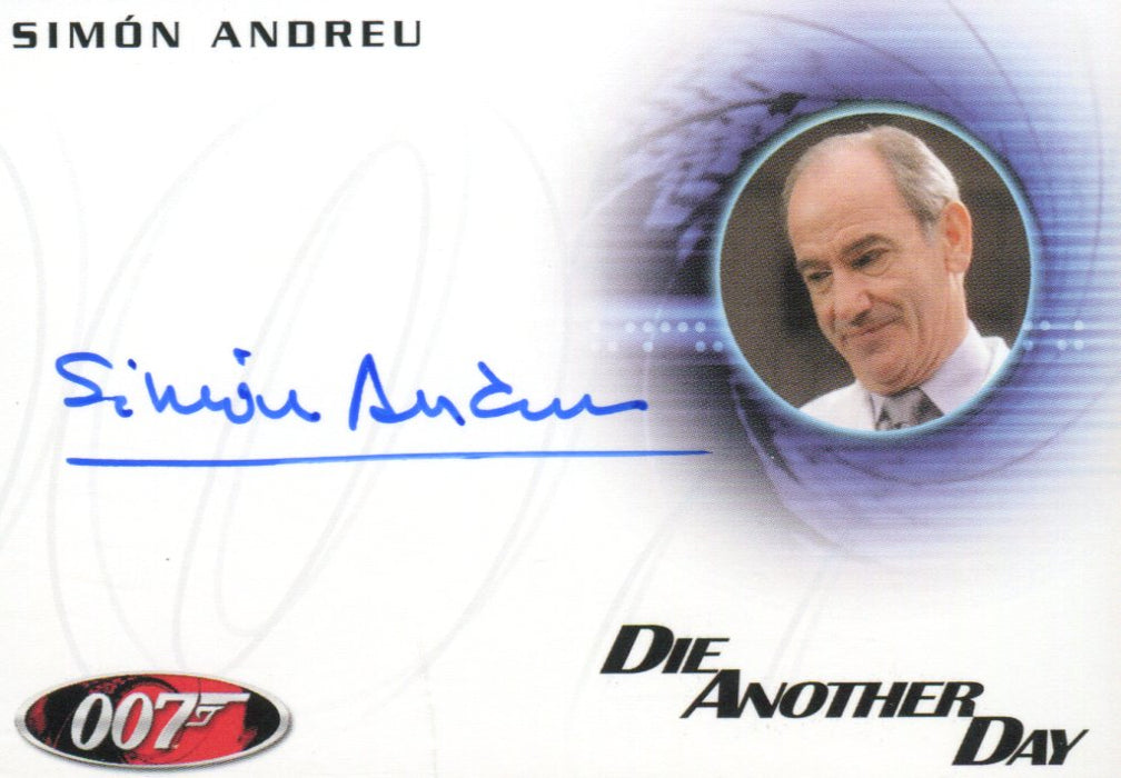 James Bond 50th Anniversary Series Two Simon Andreu Autograph Card A181   - TvMovieCards.com